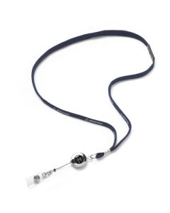 Retractable 787 Lanyard Blue and Chrome