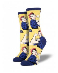 Yellow Rosie the Riveter Socks