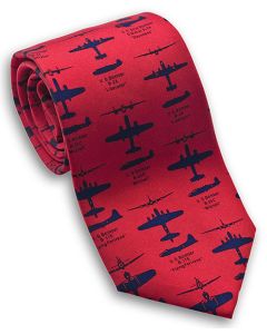 WWII Bombers Red Tie