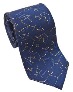 Blue and Yellow Constellations Tie