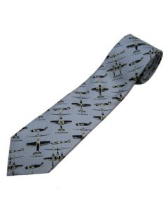 WWII Fighter Plane Spotter Grey Tie