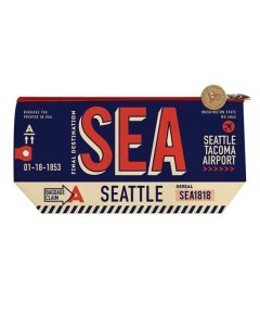 Seattle Luggage Tag Pouch Navy