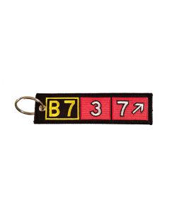 Boeing 737 Embroidered Keychain