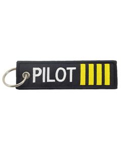 Pilot Stripes Embroidered Keychain