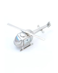 Helicopter Clock Silver