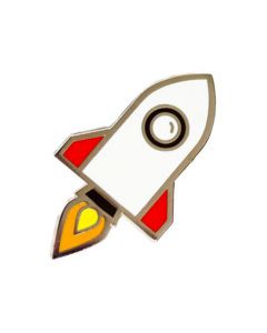 Rocketship Enamel Pin