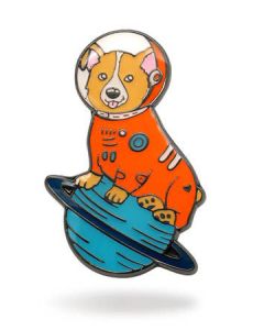 Space Corgi Enamel Pin