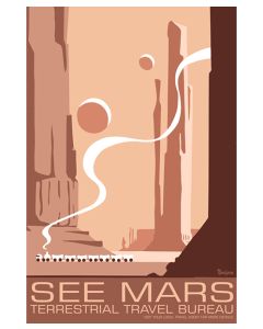 See Mars Terrestrial Travel Bureau Poster