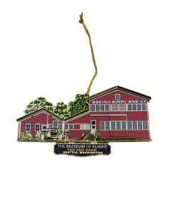Boeing Red Barn Brass Ornament