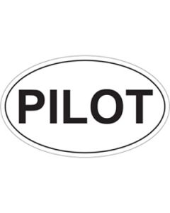 Pilot Oval Sticker