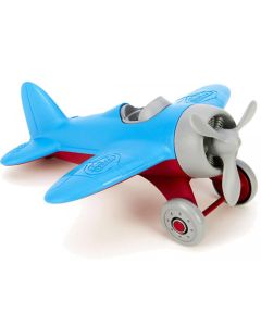 Blue Wing Airplane with Grey Propeller