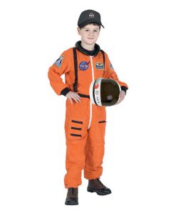 Orange Astronaut Flight Suit With Cap