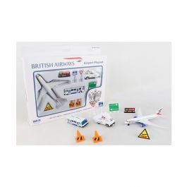 british airways toy plane set