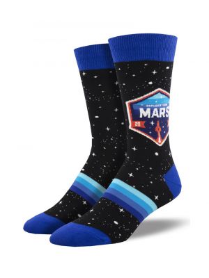 Nasa Stargazer Glow in the Dark Mens Space Crew Socks