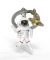 Astronaut and Saturn Chrome Keychain