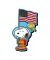 Astronaut Snoopy Flag Magnet