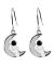 Enamel Astronaut Crescent Moon Earrrings