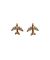 Rose Gold Airplane Earrings