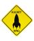 Small Rocket Crossing Sign