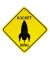 Large Rocket Crossing Sign