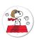 Snoopy Baron Round Tin Sign