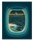 Airplane Window Night City Print