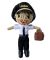 Airline Pilot Girl String Doll